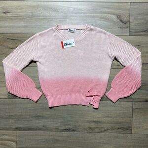 Epic Threads‎ Girls Ombré Bow Sweater Crewneck Stretchy Size M Bella Pink